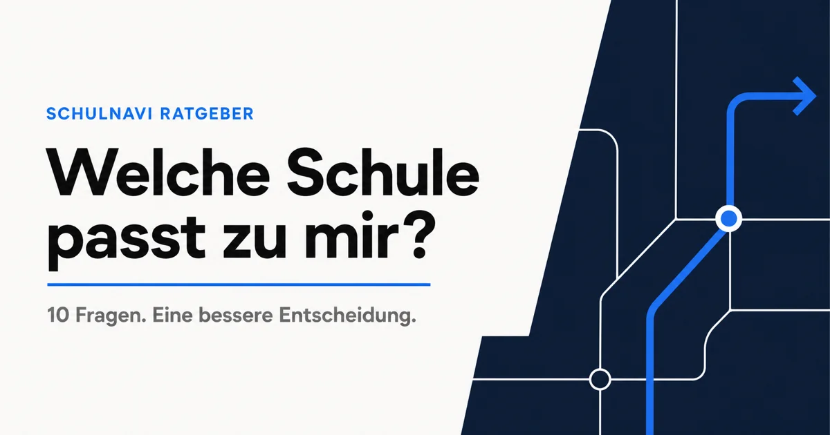 Schulnavi Ratgeber: Welche Schule passt zu mir? – 10 Fragen für eine bessere Entscheidung
